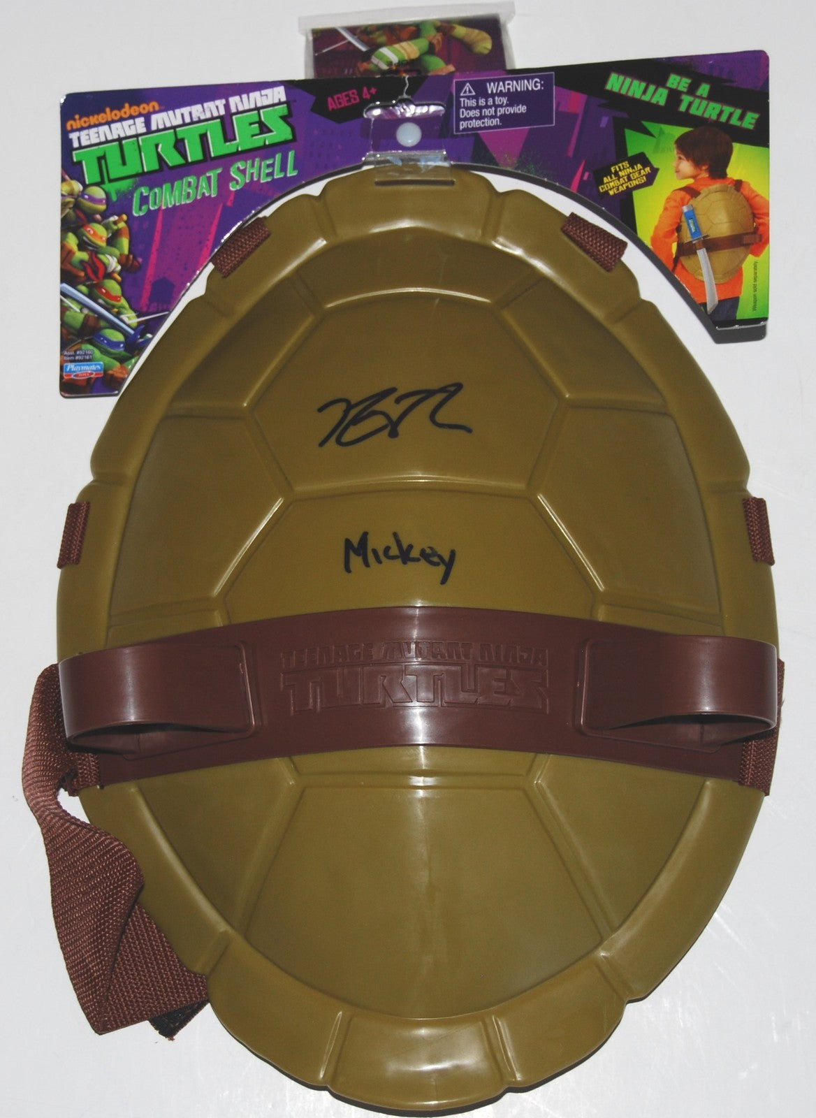 NOEL FISHER signed (TEENAGE MUTANT NINJA TURTLES) Turtle Shell toy W/COA *MIKEY*