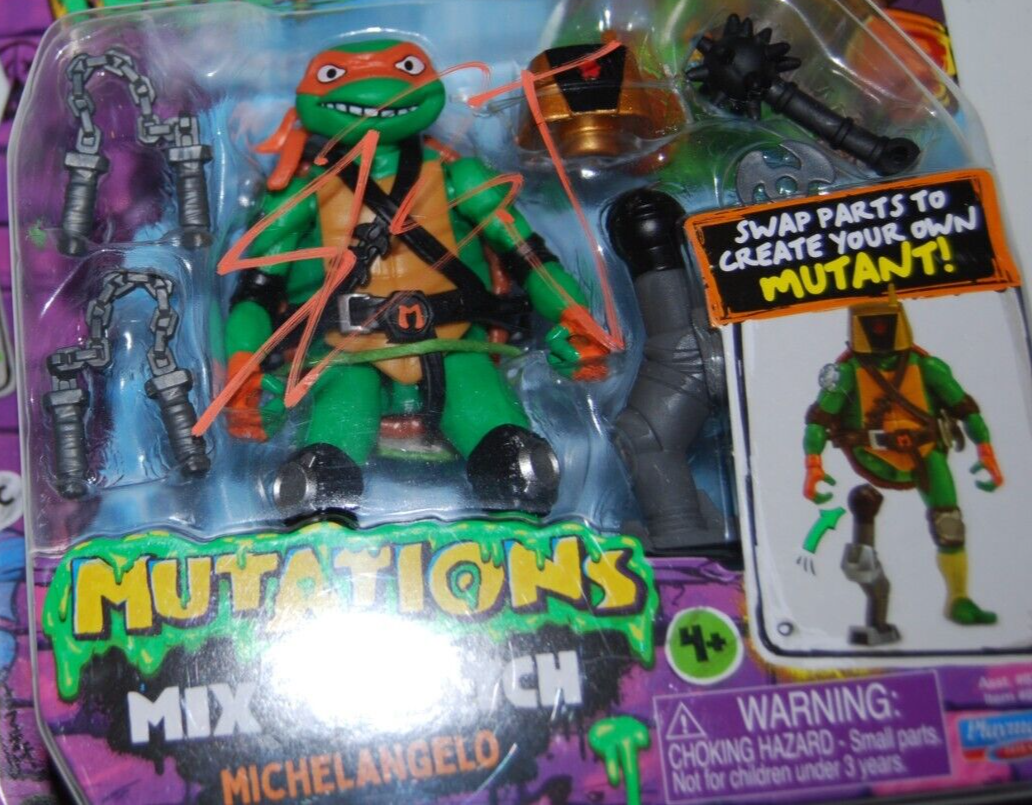 SHAMON BROWN signed TEENAGE MUTANT NINJA TURTLES Michelangelo figure JSAAX11347