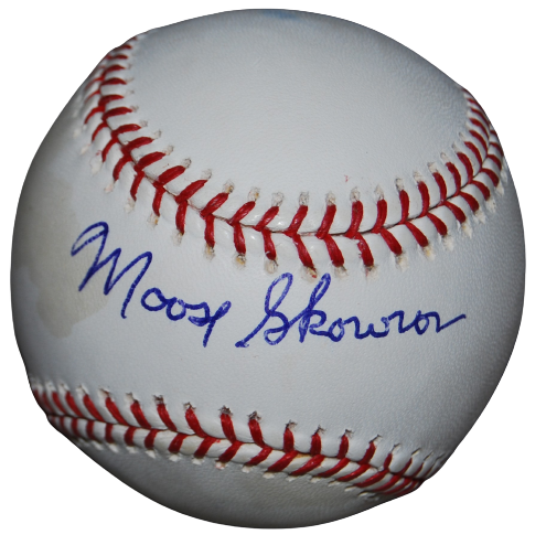 MOOSE SKOWRON signed (CHICAGO WHITE SOX) OML baseball BECKETT BAS BH055531