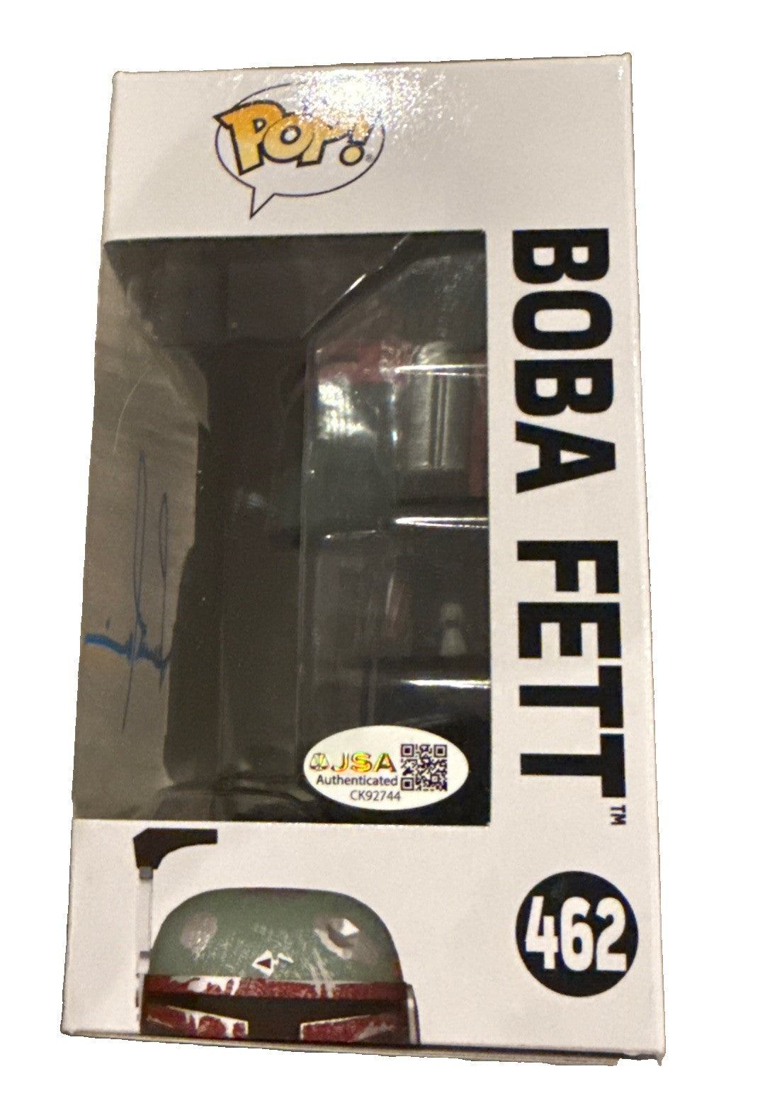 TEMUERA MORRISON signed (BOBA FETT) Mandalorian Funko Pop #462 JSA CK92744