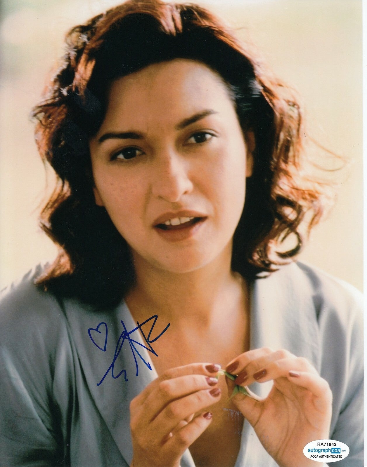 ELIZABETH PENA signed (LA BAMBA) Movie 8X10 photo *Rosie* ACOA Authentic #1
