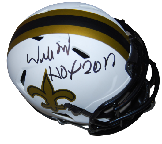 WILLIE ROAF signed NEW ORLEANS SAINTS Lunar mini football helmet BECKETT BG93650