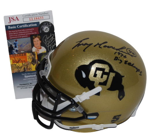 EMERY MOOREHEAD signed (COLORADO BUFFALOES) mini football helmet JSA LL18435