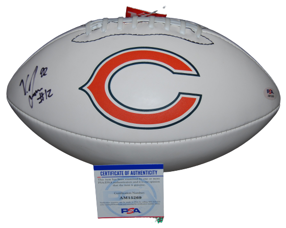 VELUS JONES JR signed (CHICAGO BEARS)  F/S logo football PSA/DNA AM15269