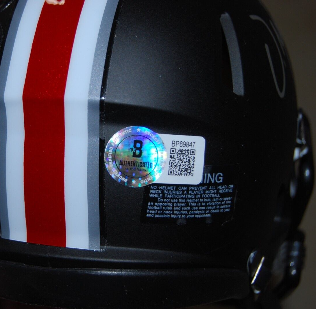 URBAN MEYER signed (OHIO STATE BUCKEYES) mini football helmet BECKETT BP89847