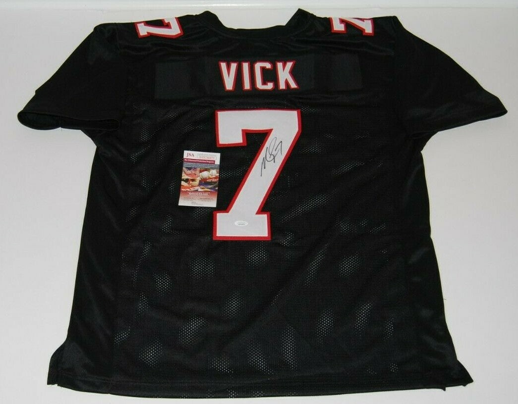 MICHAEL VICK signed (ATLANTA FALCONS) Custom Black football jersey JSA WITNESSED