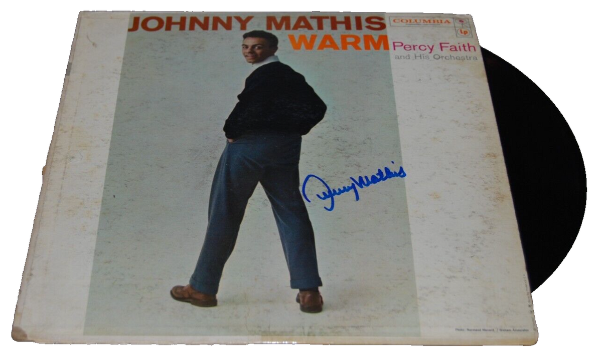 JOHNNY MATHIS signed (WARM PERCY FAITH) Vinyl Album Record BECKETT BAS BM027330