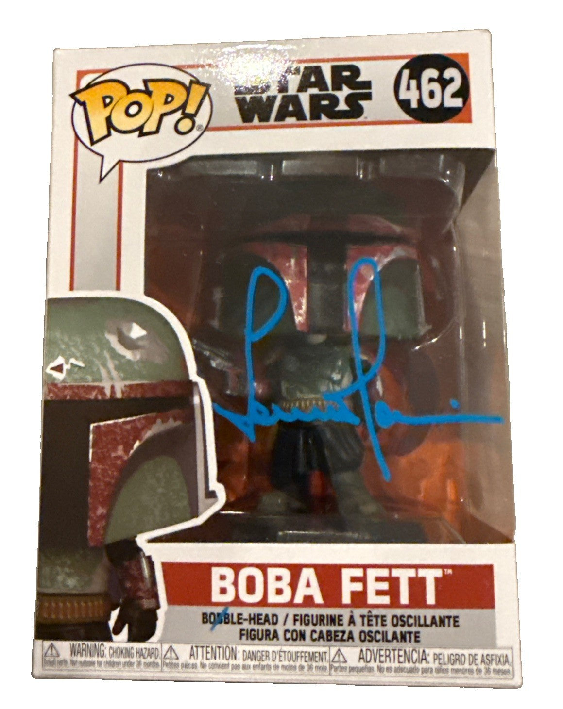 TEMUERA MORRISON signed (BOBA FETT) Mandalorian Funko Pop #462 JSA CK92744