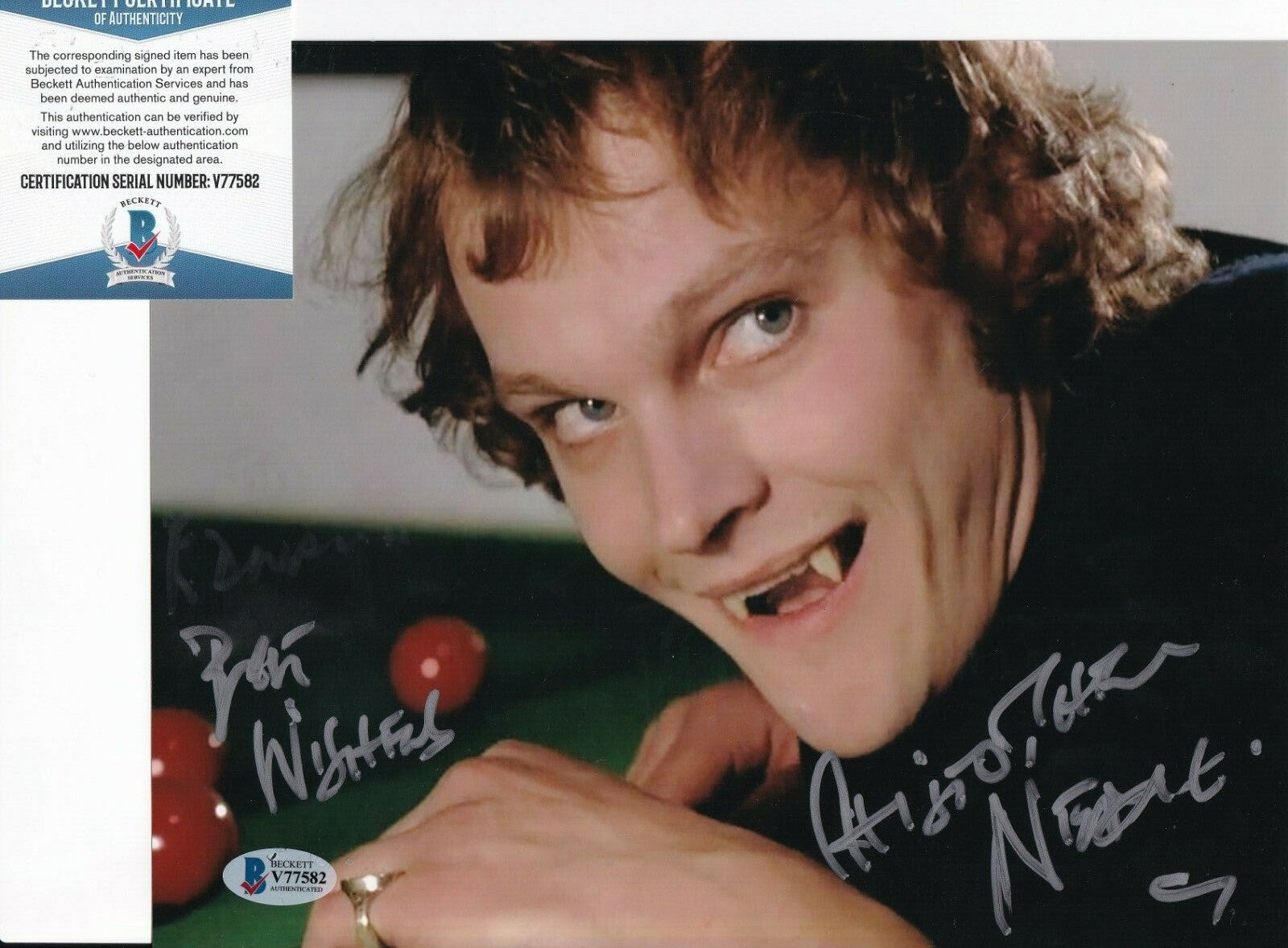 CHRISTOPHER NEAME signed (DRACULA A.D 1972) Movie 8X10 photo BECKETT BAS V77582