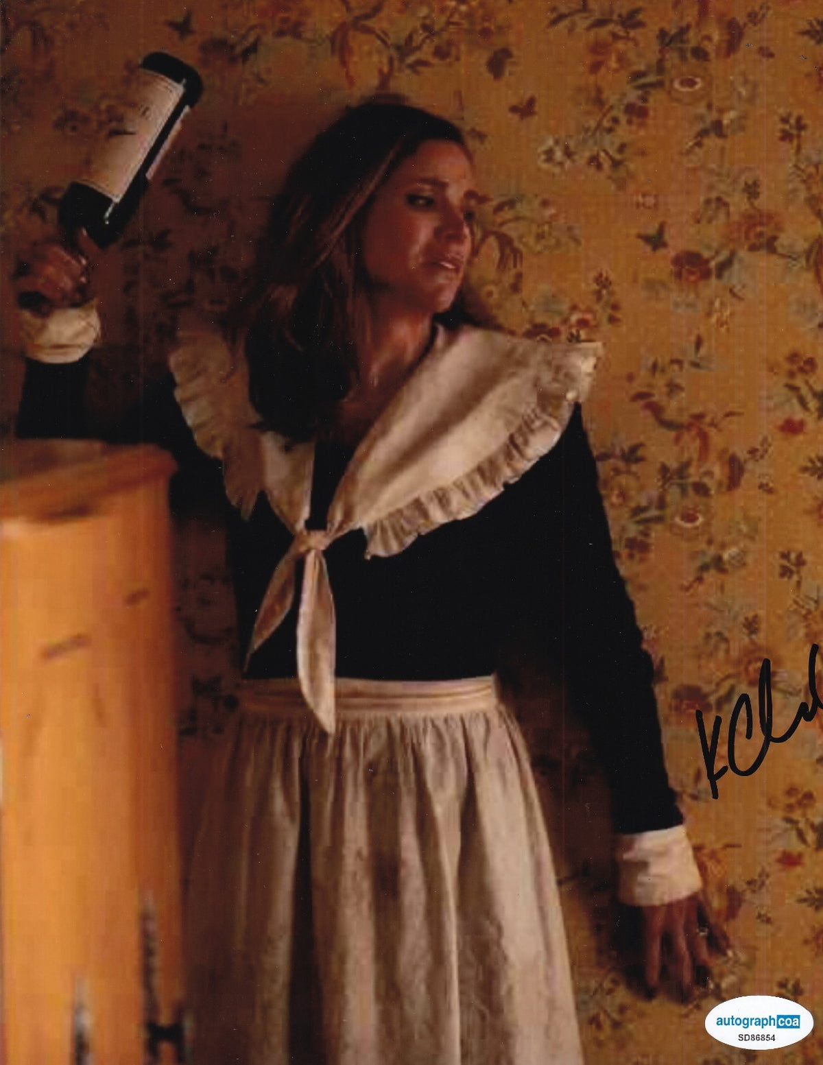 KAREN CLICHE signed (THANKSGIVING) Horror Movie Kathleen 8X10 photo ACOA SD86854
