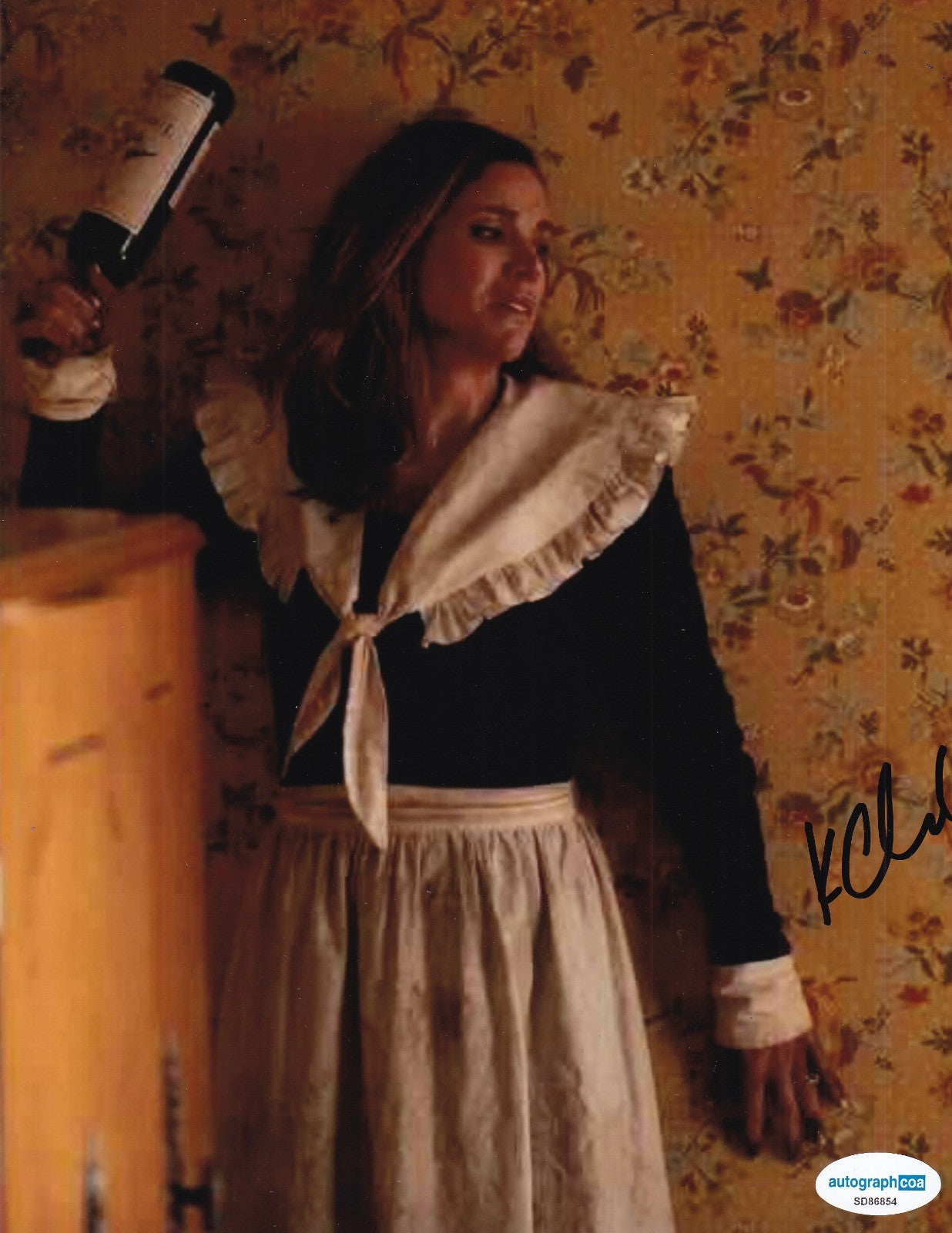 KAREN CLICHE signed (THANKSGIVING) Horror Movie Kathleen 8X10 photo ACOA SD86854