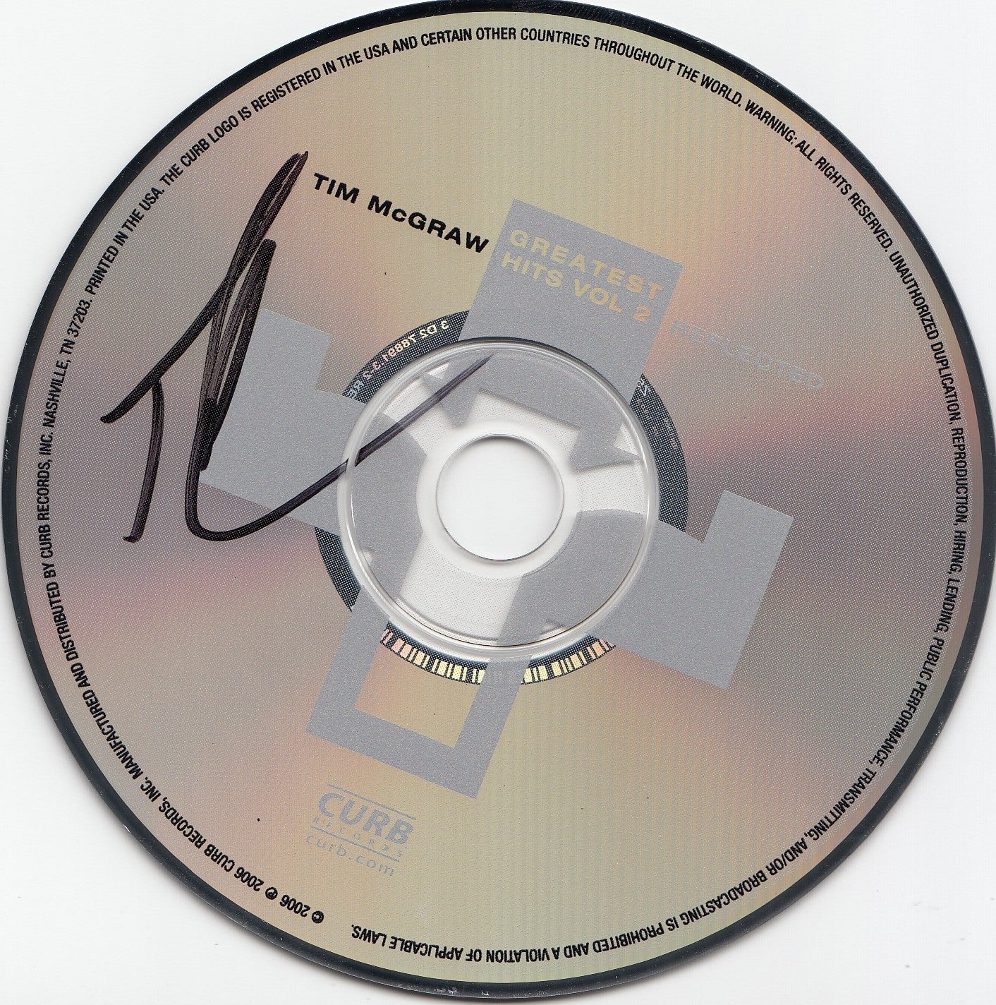TIM MCGRAW autographed (CD) *GREATEST HITS* VOL 2 music W/COA COUNTRY MUSIC