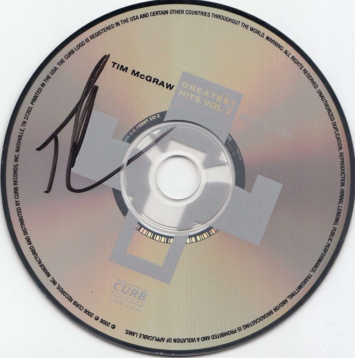 TIM MCGRAW autographed (CD) *GREATEST HITS* VOL 2 music W/COA COUNTRY MUSIC