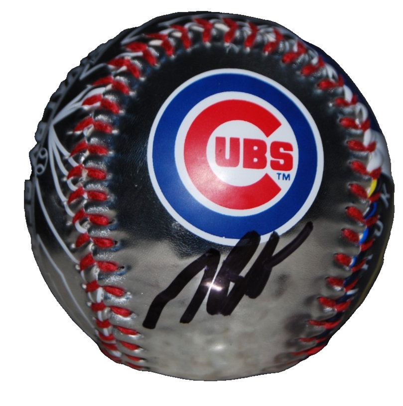 MICHAEL BUSCH signed (CHICAGO CUBS) Rivalry Series Logo baseball JSA CL06508
