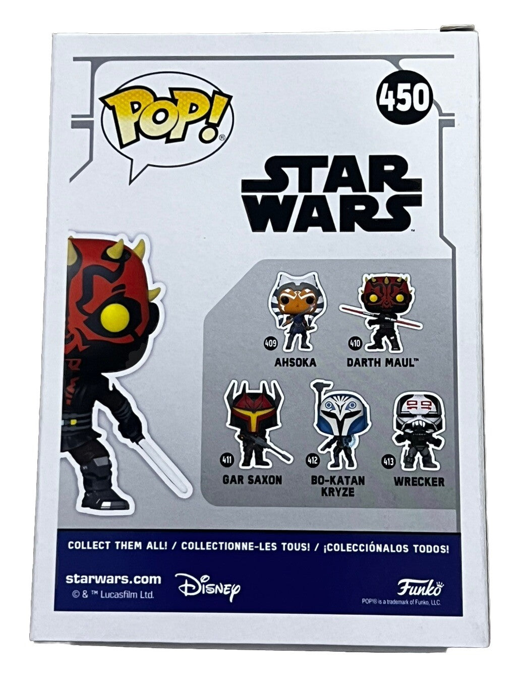 RAY PARK signed (STAR WARS) Darth Maul Funko Pop #450 PSA/DNA AO73820