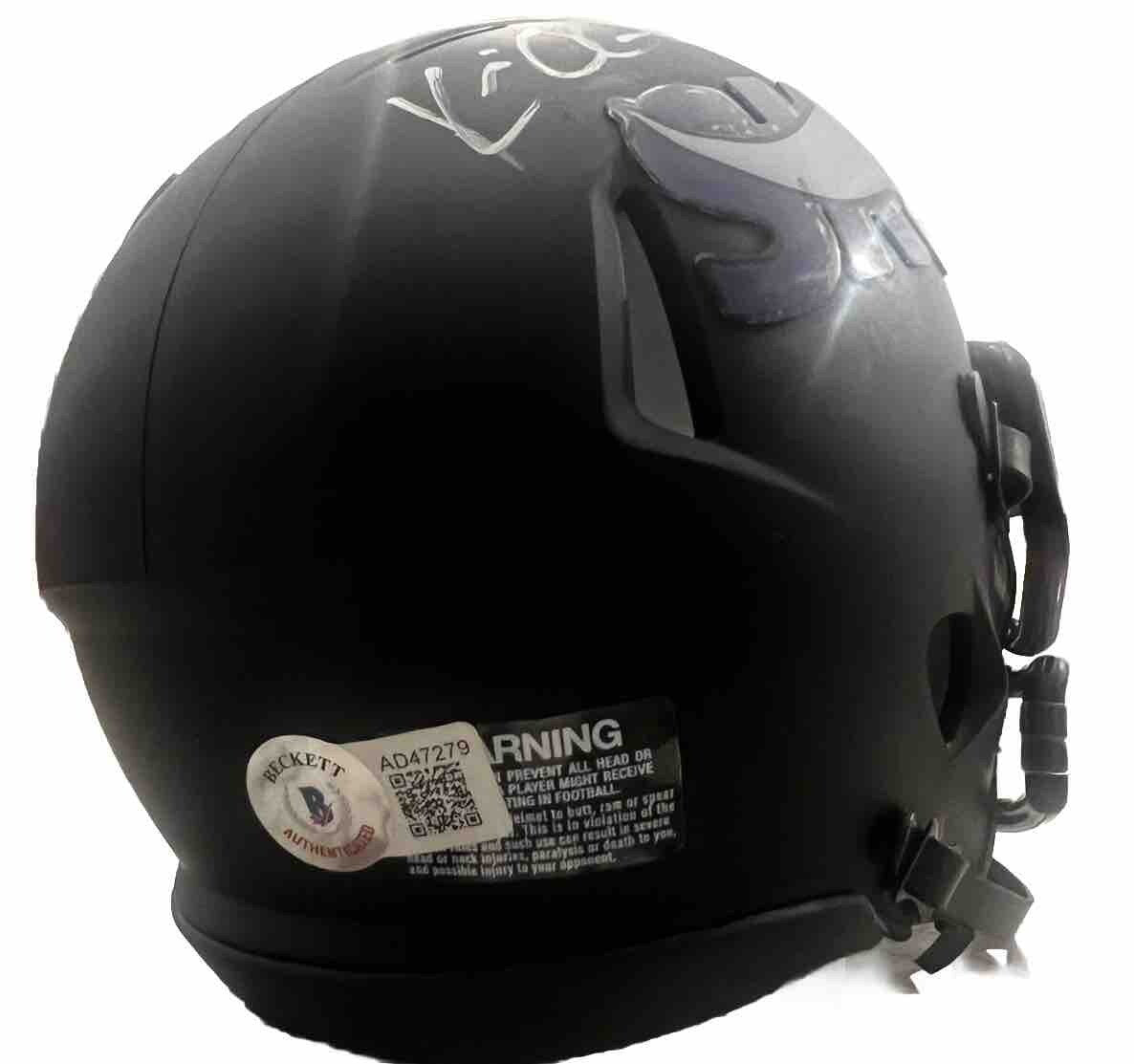 Kevin O’Connell signed (Minnesota Vikings) Custom Mini Helmet Beckett AD47279
