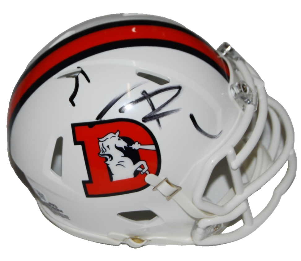 SEAN PAYTON signed (DENVER BRONCOS) mini football helmet JSA COA CR86354