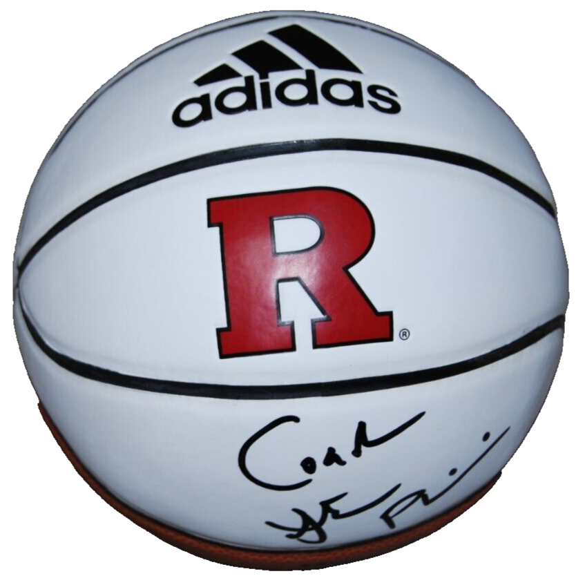 STEVE PIKIELL signed (RUTGERS SCARLET KNIGHTS) Mini basketball  BECKETT BR32939