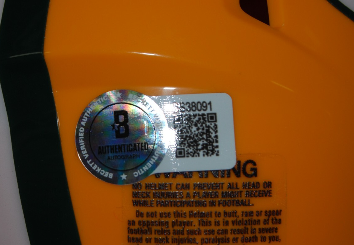 JERRY KRAMER signed (GREEN BAY PACKERS) mini football helmet BECKETT BAS BS38091