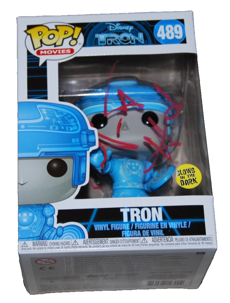 GARRETT HEDLUND signed (TRON) #489 Glow in the Dark Funko Pop BECKETT BU41133