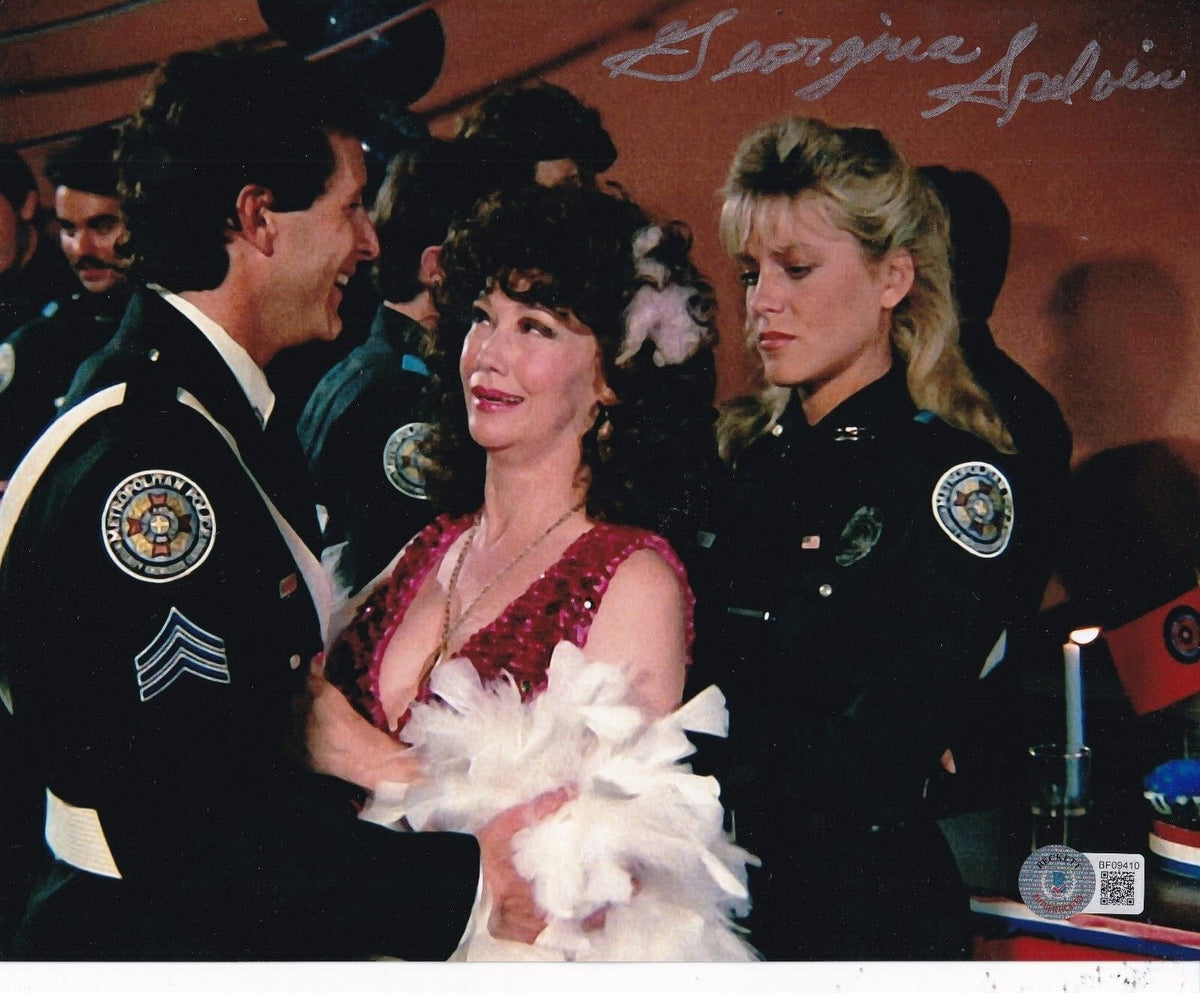 GEORGINA SPELVIN signed (POLICE ACADEMY) Movie 8X10 photo BECKETT BAS BF09410