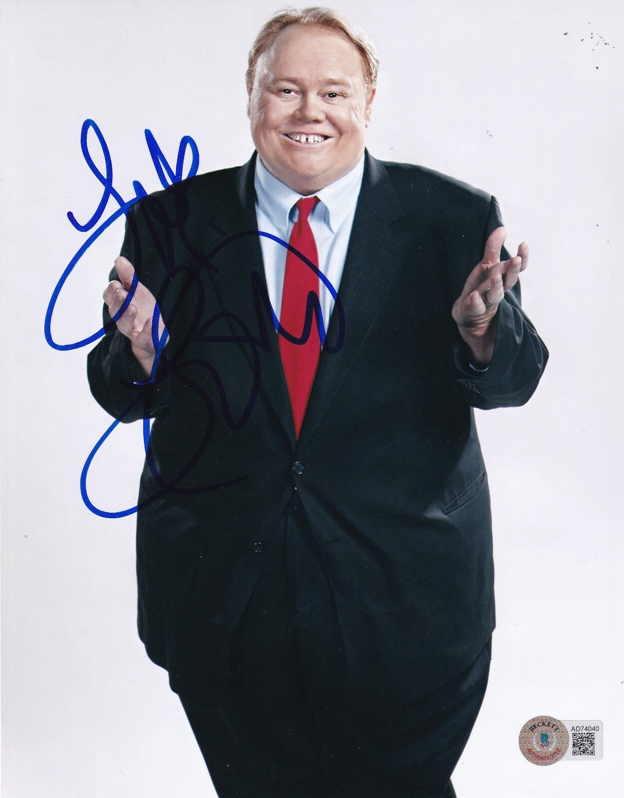 LOUIS ANDERSON signed (COMING TO AMERICA) COMEDIAN 8X10 photo BECKETT AD74040