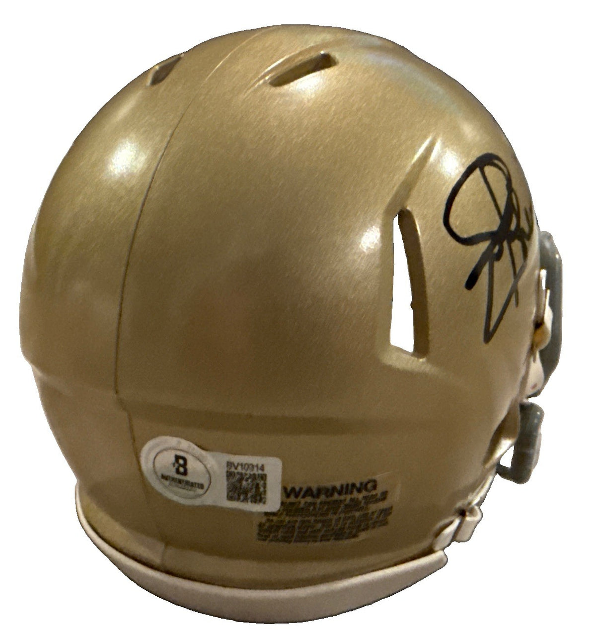JOE THEISMANN signed (NOTRE DAME FIGHTING IRISH) Mini football helmet BECKETT