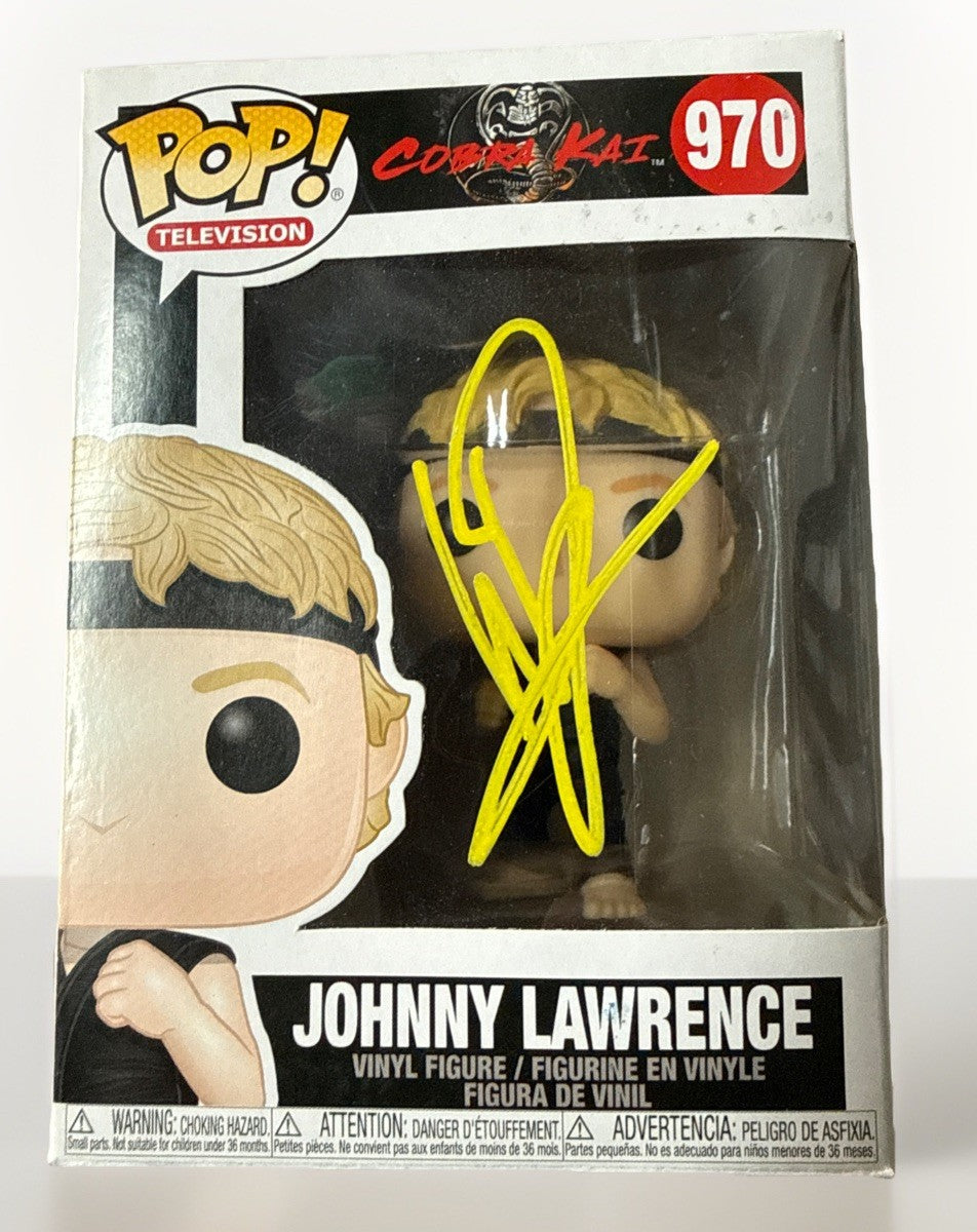 WILLIAM ZABKA signed (COBRA KAI) Johnny Lawrence Funko Pop #970 BECKETT 4W124567