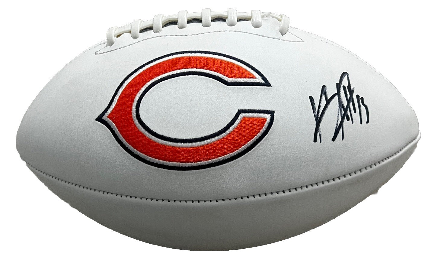 KEENAN ALLEN signed (CHICAGO BEARS) Official size logo football Beckett BAS