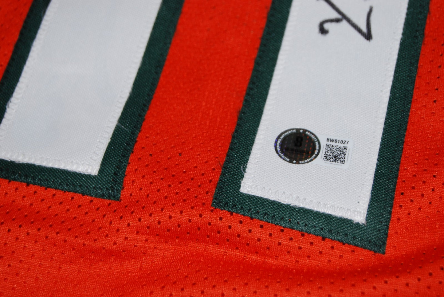 KEN DORSEY signed (MIAMI HURRICANES) #11 football jersey BECKETT BAS BW61027