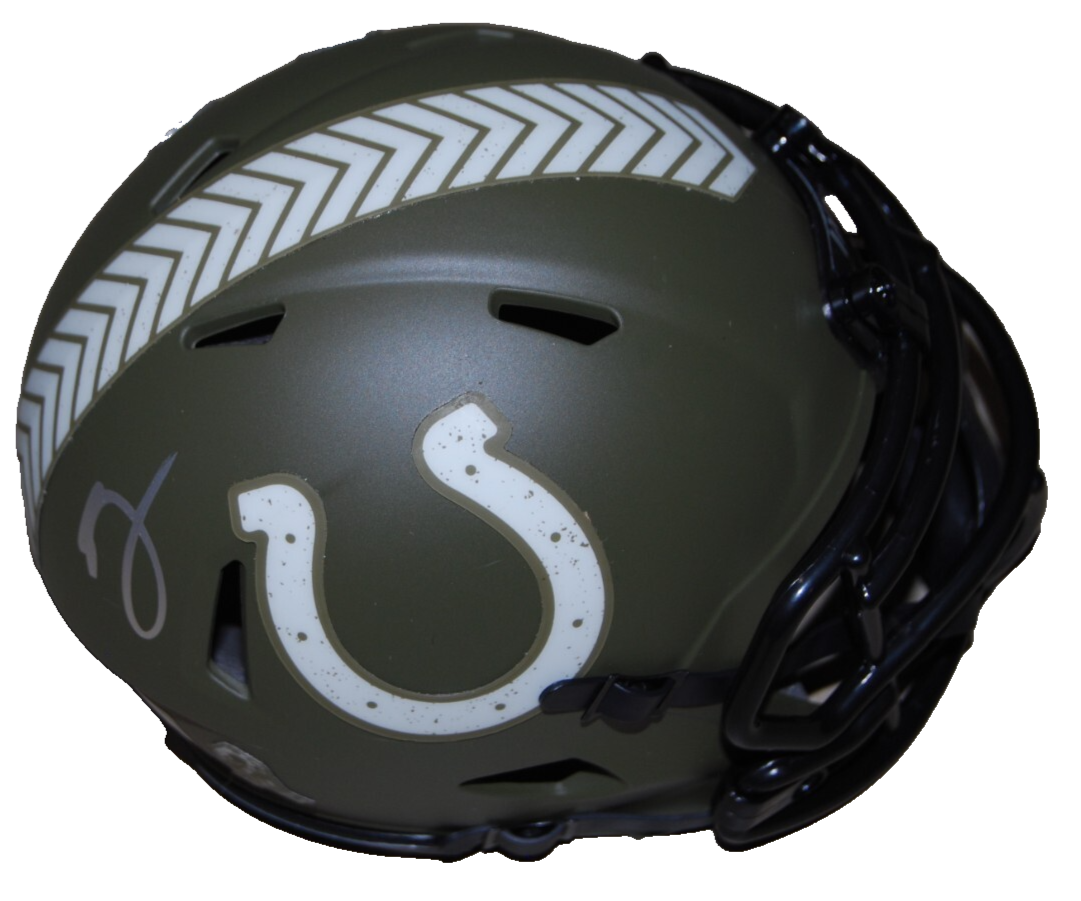 EDGERRIN JAMES signed (INDIANAPOLIS COLTS) mini football helmet BECKETT BS38372