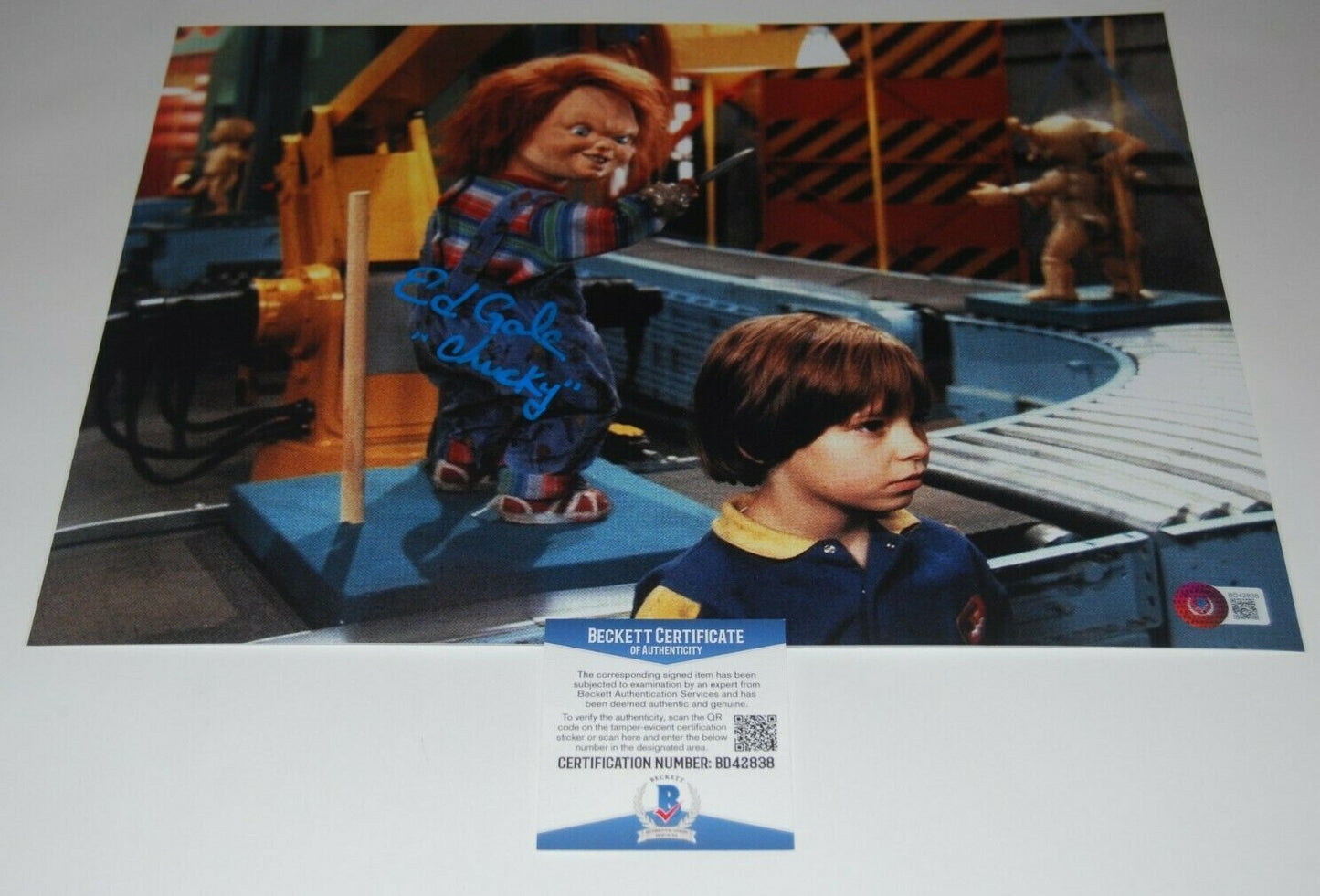 ED GALE signed (CHILD'S PLAY) Movie 11X14 photo *CHUCKY* BECKETT BAS BD42838