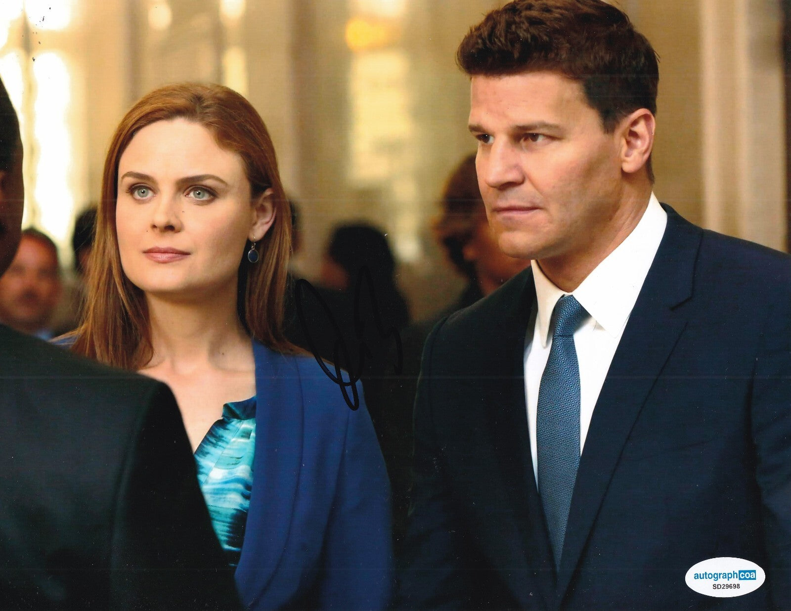 DAVID BOREANAZ signed (BONES) Seeley Booth 8X10 photo ACOA SD29698