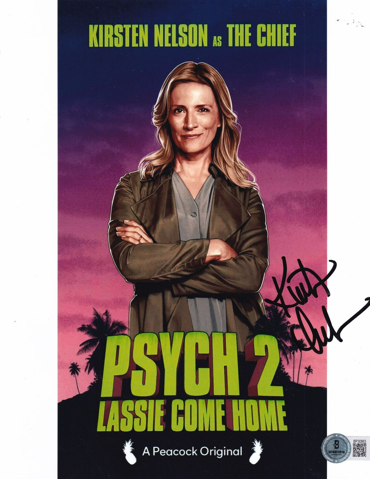 KIRSTEN NELSON signed (PSYCH 2) Lassie Comes Home 8X10 photo BECKETT BP30863