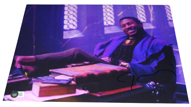 JONATHAN MAJORS signed (LOKI) He Who Remains 11X14 photo BECKETT BAS BH058645
