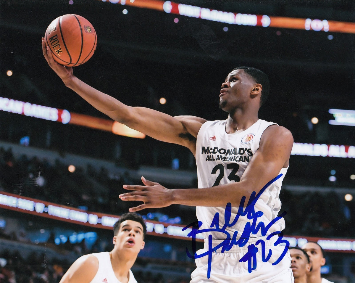 BILLY PRESTON signed (KANSAS JAYHAWKS) basketball 8X10 photo *PROOF* W/COA #1