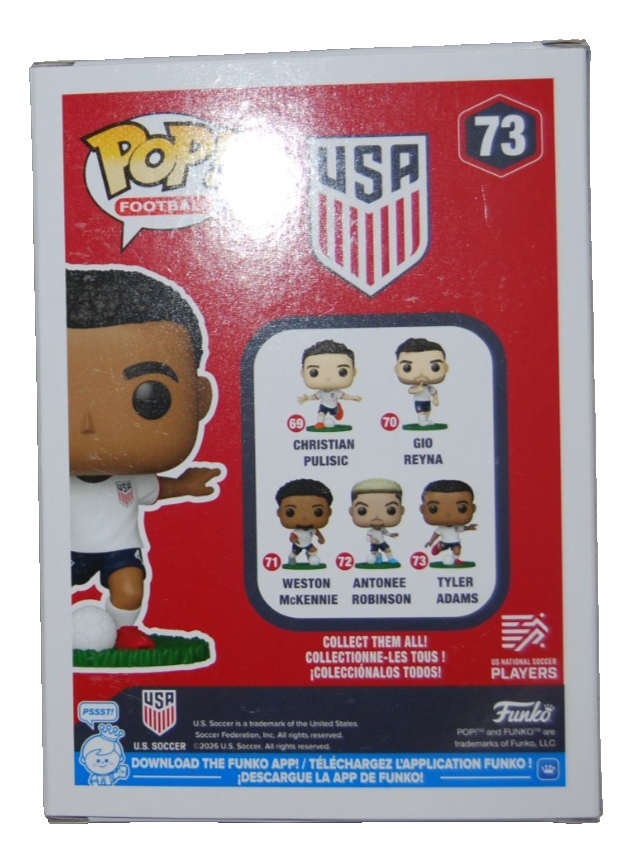 TYLER ADAMS signed (TEAM USA) Soccer Funko Pop #73 football BECKETT BY085894