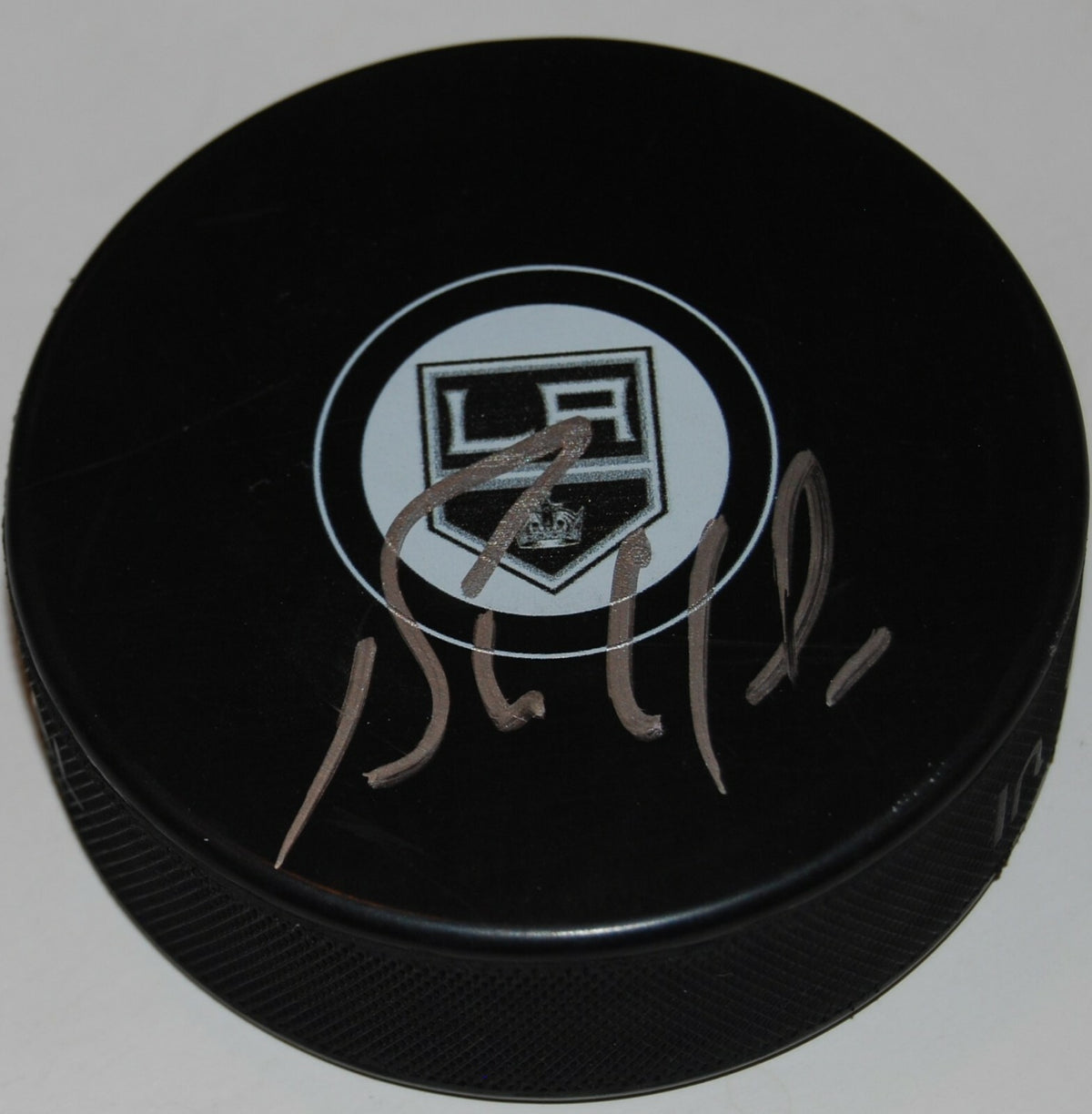 BERNIE NICHOLLS signed (LOS ANGELES KINGS) souvenir logo hockey puck W/COA