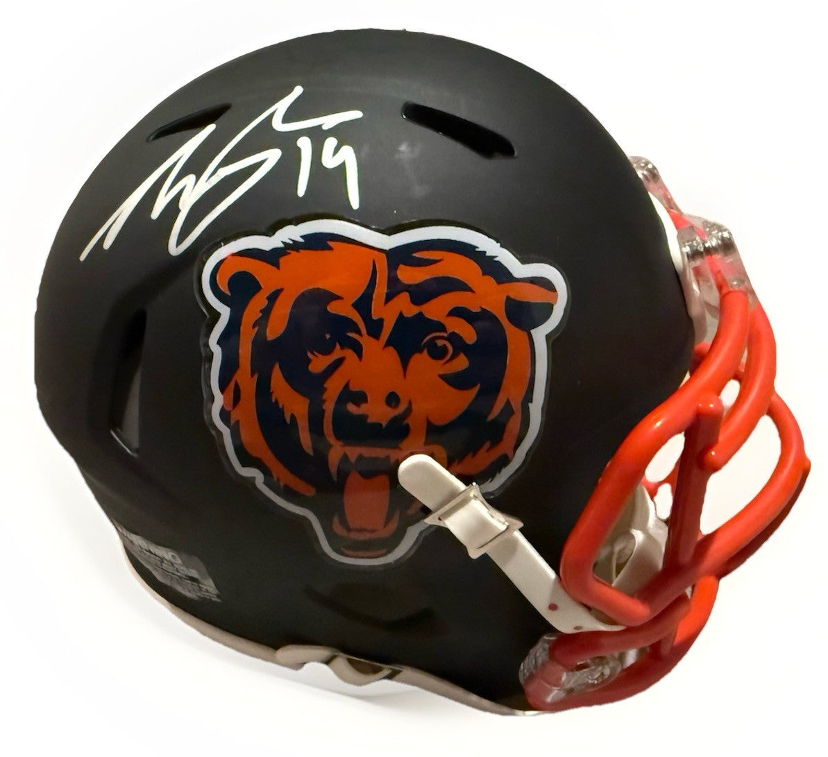 TORY TAYLOR signed (CHICAGO BEARS) custom mini football helmet BECKETT BT56205