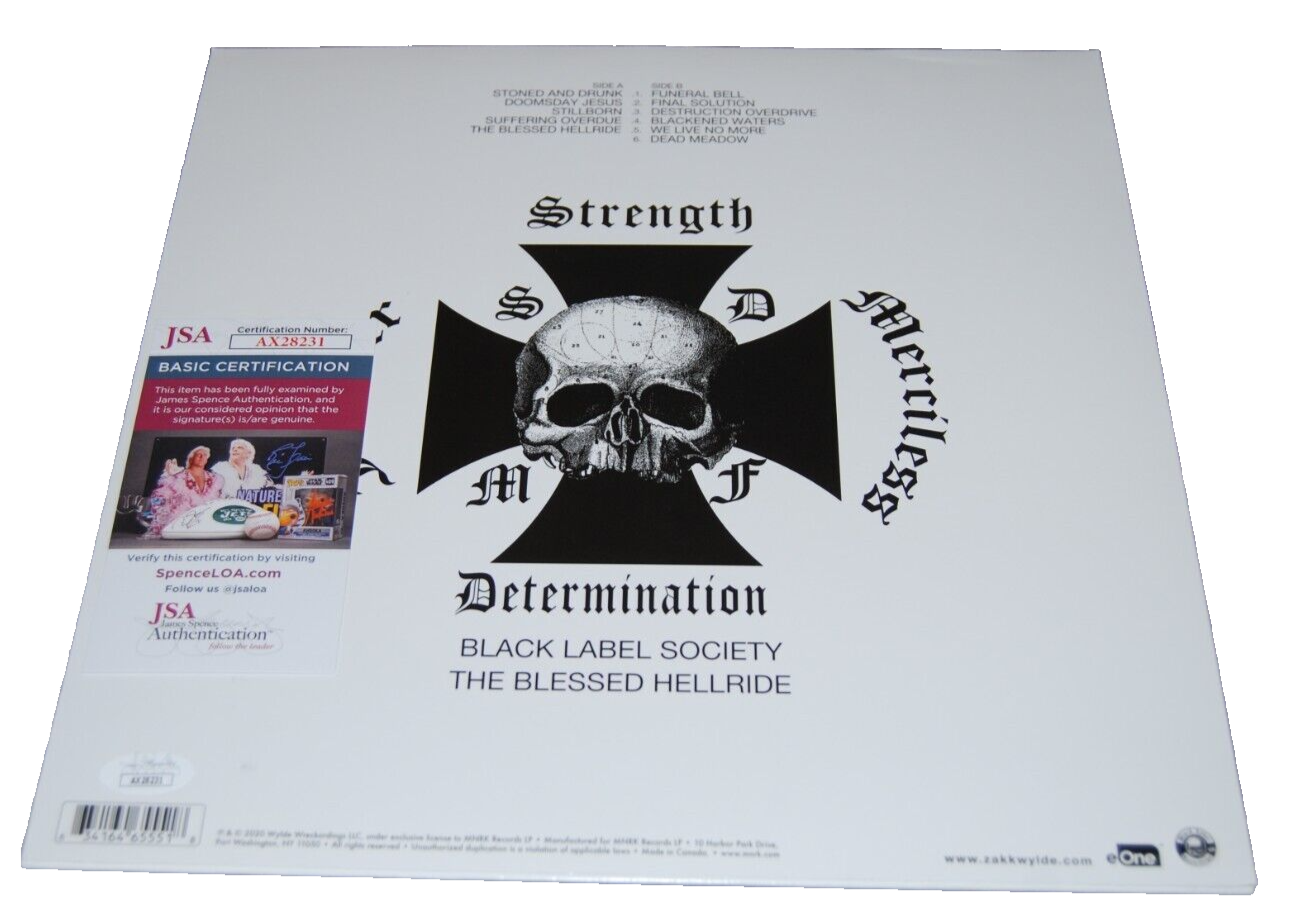 ZAKK WYLDE signed (BLACK LABEL SOCIETY) BLS Vinyl Record Album LP JSA AX28231