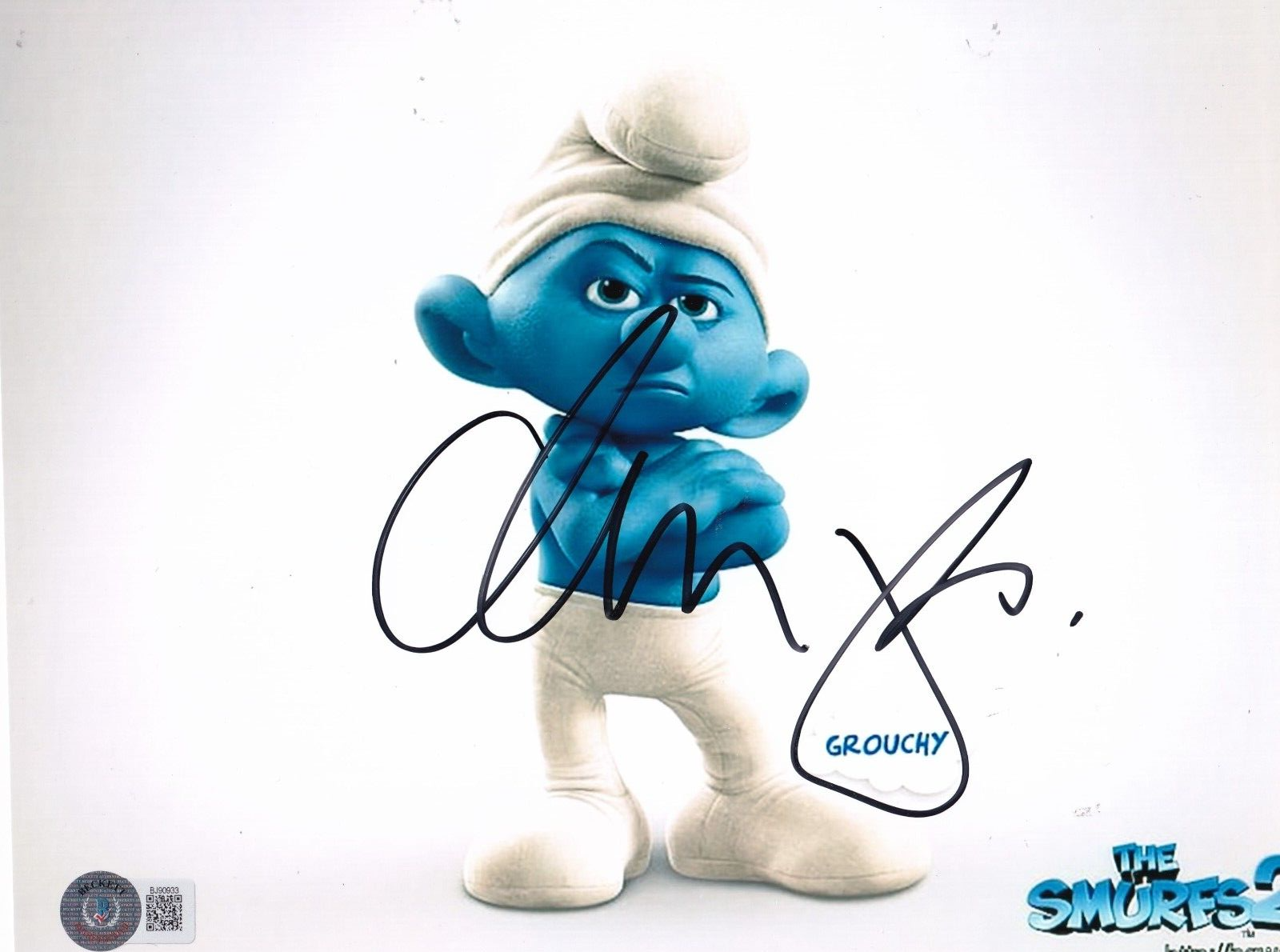 GEORGE LOPEZ signed (THE SMURFS) GROUCHY Movie 8X10 photo BECKETT BAS BJ90933
