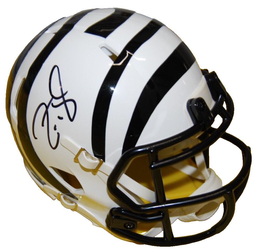ZAC TAYLOR signed (CINCINNATI BENGALS) mini football helmet BECKETT AD47313