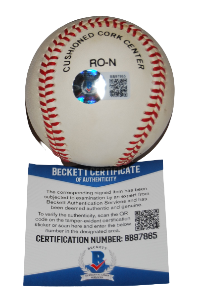 RICHARD DENT signed (1985 CHICAGO BEARS) ONL baseball BECKETT BAS BB97865
