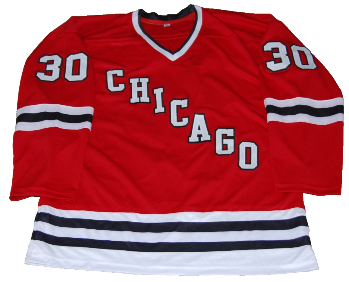SPENCER KNIGHT signed (CHICAGO BLACKHAWKS) custom hockey jersey BECKETT BW61018