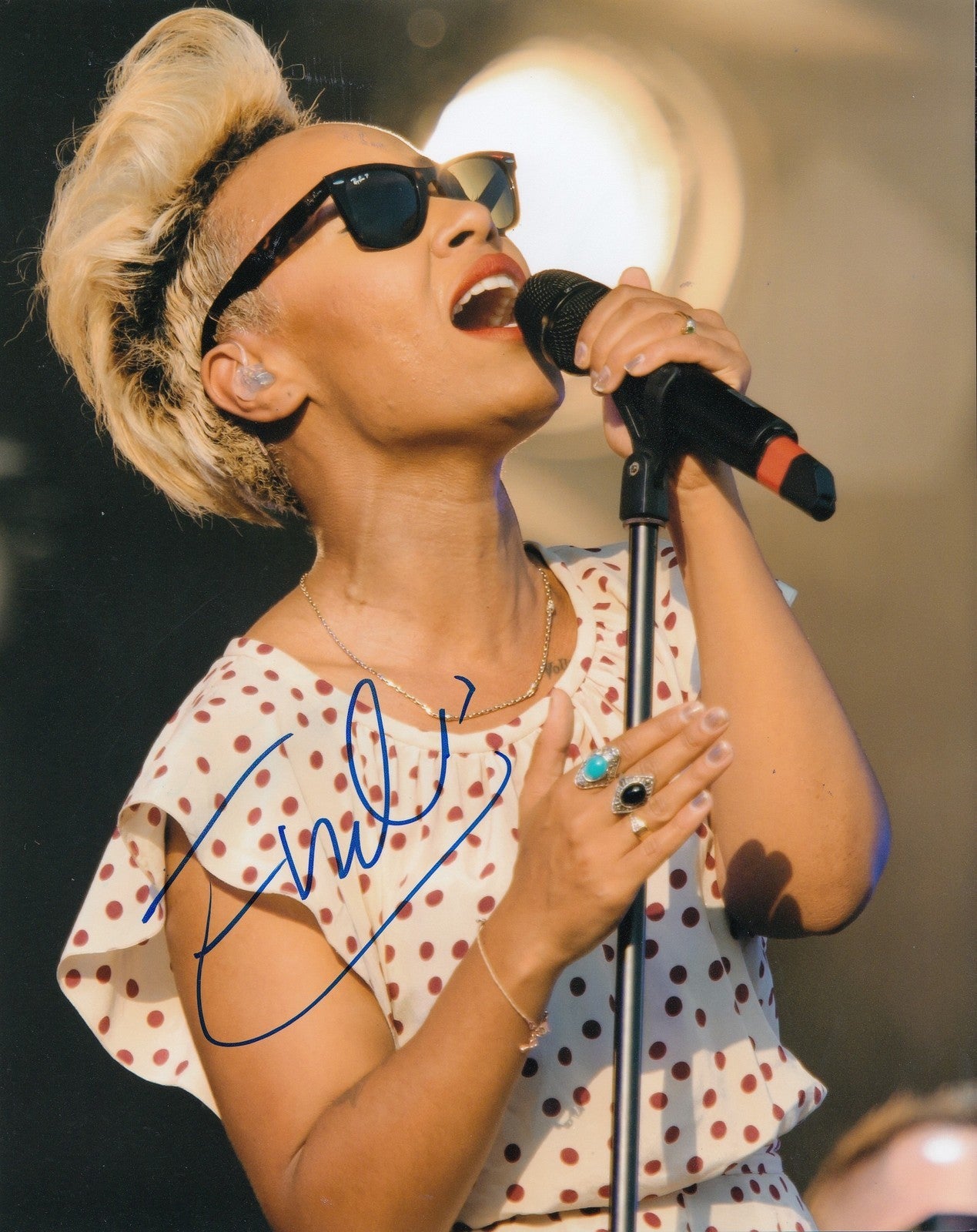 EMELI SANDE signed (MUSIC SINGER) 8X10 photo *NEXT TO ME - HURTS* W/COA #2
