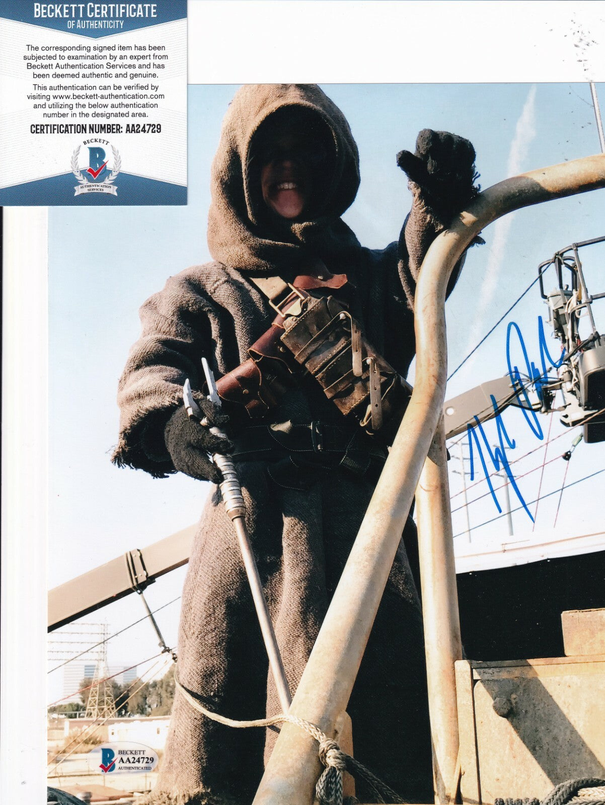 KYLE PACEK signed (THE MANDALORIAN) Jawa 8X10 photo BECKETT BAS AA24729