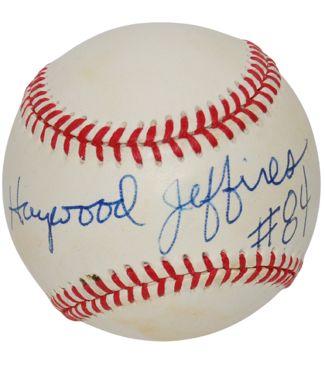 HAYWOOD JEFFRIES signed NL baseball (HOUSTON OILERS) North Carolina State  W/COA