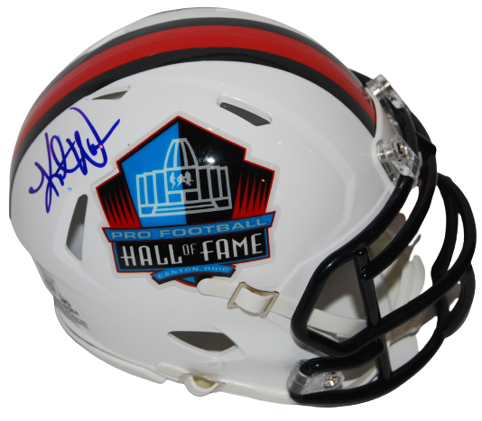 KURT WARNER signed (Hall of Fame) NFL RAMS mini football helmet BECKETT BF87166
