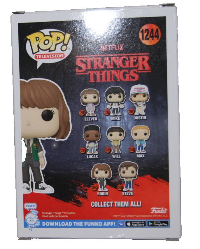 MAYA HAWKE signed (STRANGER THINGS) #1244 Funko Pop Robin BECKETT Authenticated