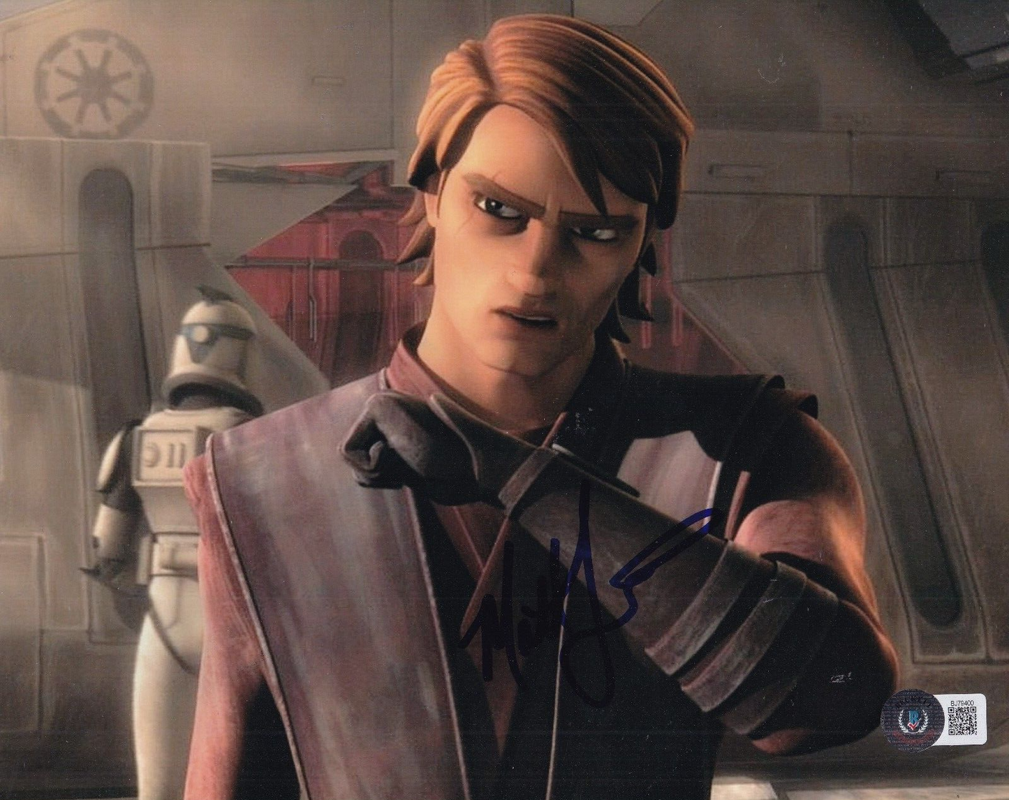 MATT LANTER signed (STAR WARS CLONE WARS) Anakin 8X10 photo BECKETT BAS BJ79400